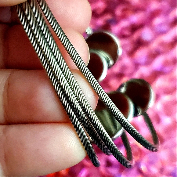 Choice of 4 stainless steel open bangle bracelets w/12mm cabachons.💲FIRM please - Picture 4 of 8